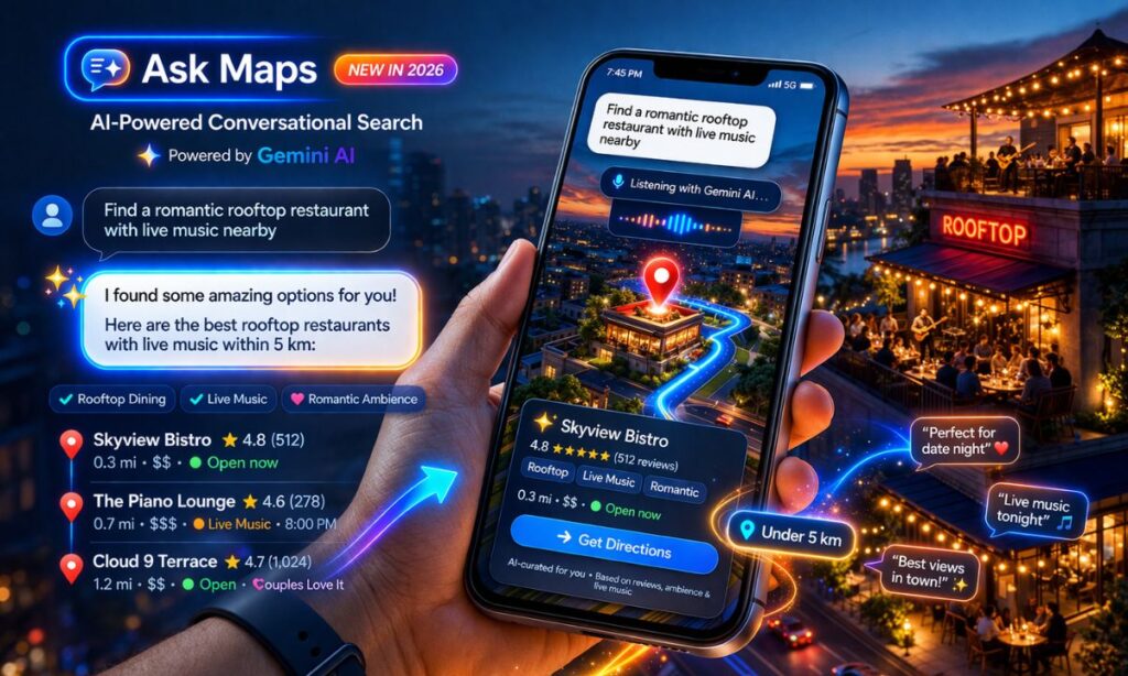 Ask Maps Feature of Google Maps AI Update 2026